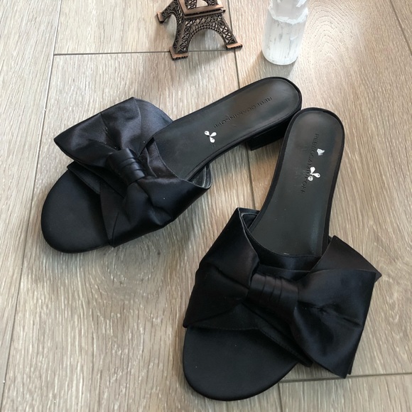Rebecca Minkoff Bow Slip On Black Calista Sandals - Picture 2 of 6